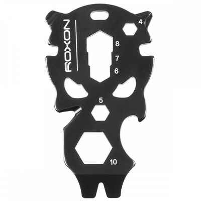 ROXON Multitool Multitool, 9 in 1, schwarz, kompaktes Werkzeug in Totenkopf-Optik