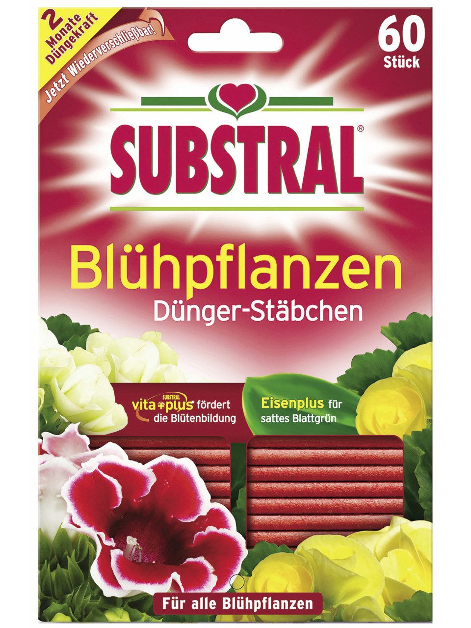 Substral Blumendünger Substral Dünger-Stäbchen für Blühpflanzen 60 Stück
