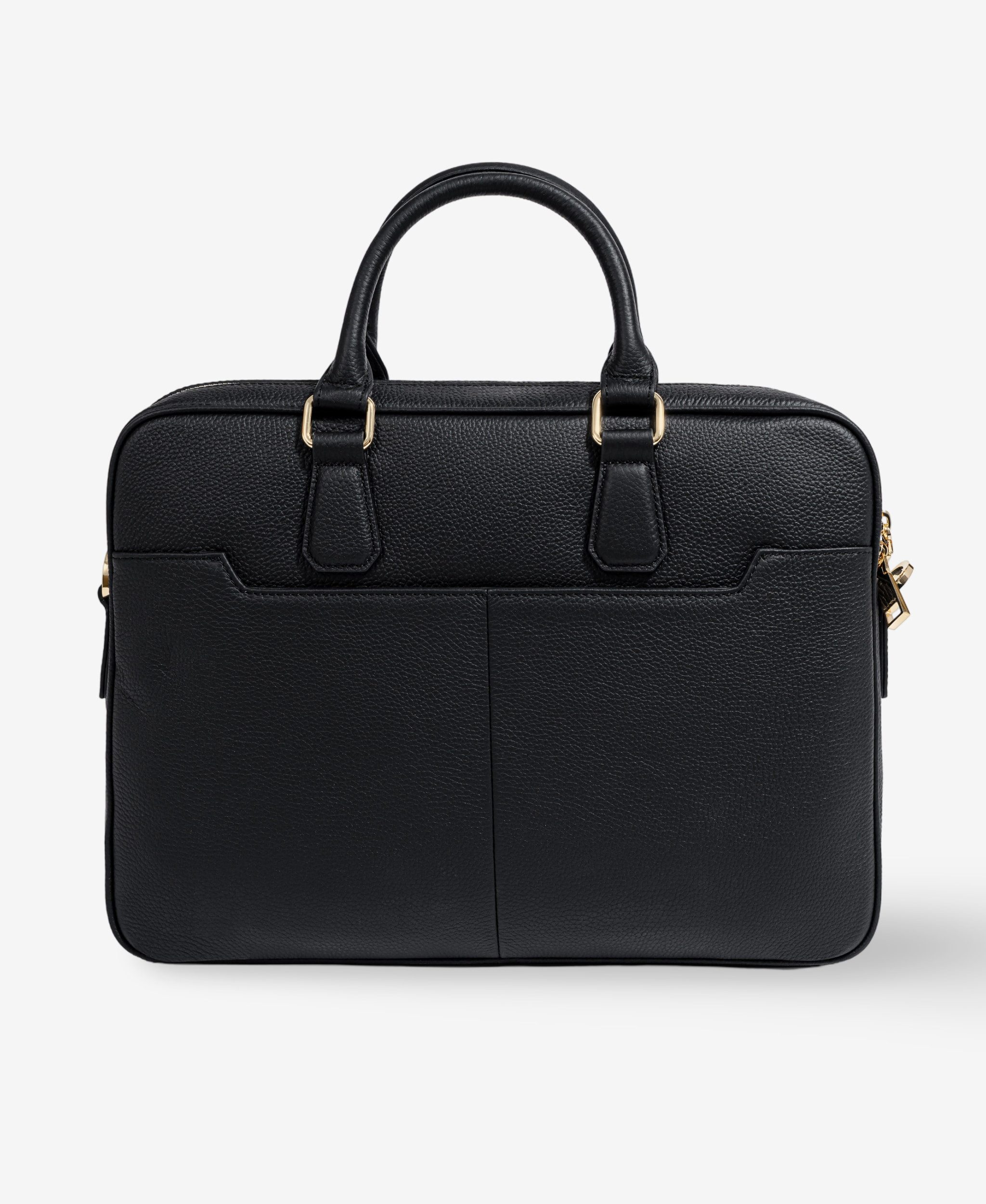 GLAMIRA Laptoptasche Lysandra Schwarze Aktentasche (1-tlg), echt Leder, mit abnehmbarem Schultergurt
