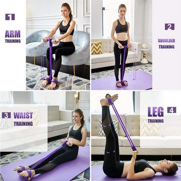 IVSO Bauchtrainer »4 Tubes Elastische Zugseil, Multifunktions Leg Exerciser Sit-Up«, Sit-Up Bodybuilding Expander für Fitness Abnehmen Training Yoga