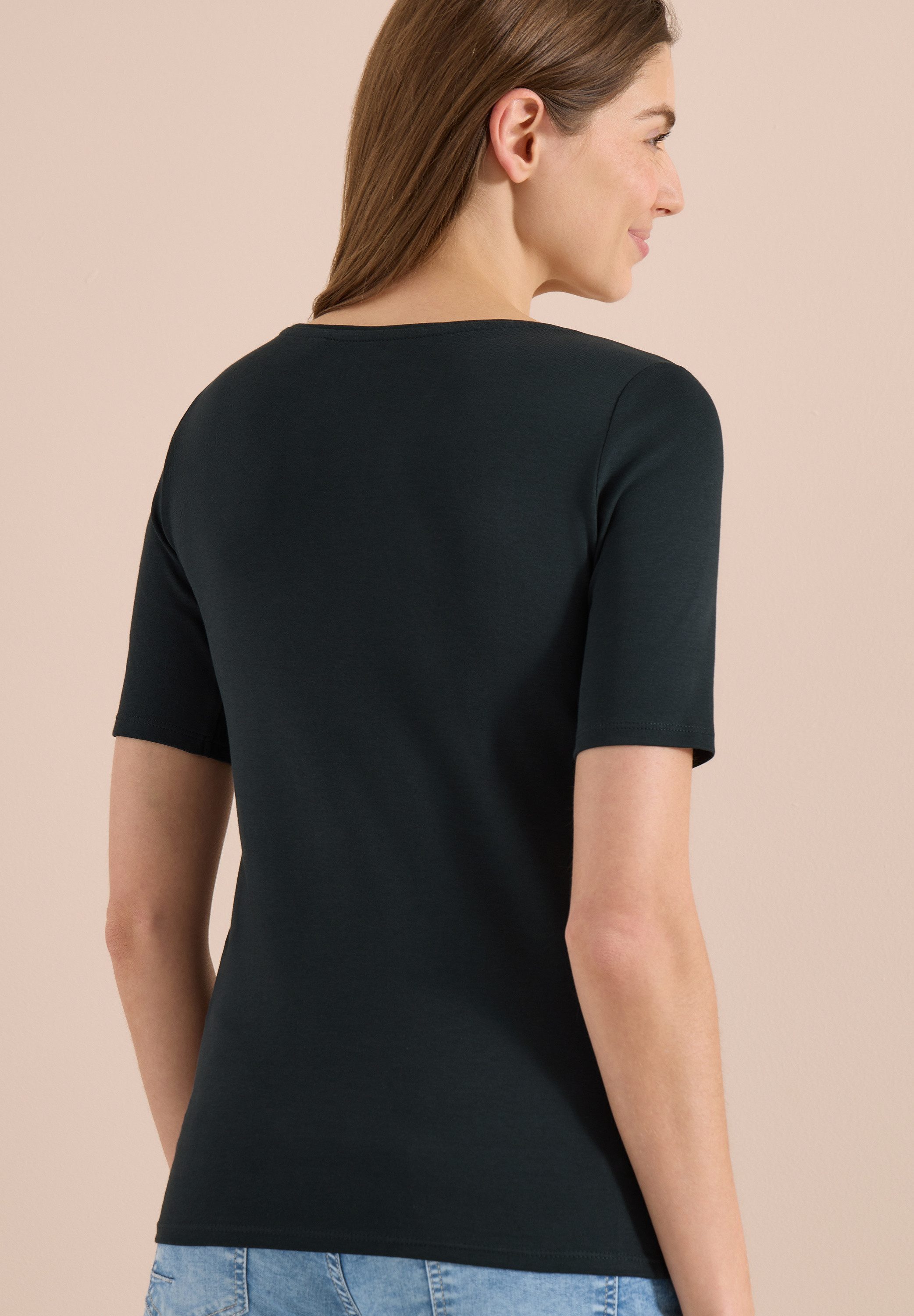 CECIL T-Shirt Style Lena mit klassischem Rundhalsausschnitt
