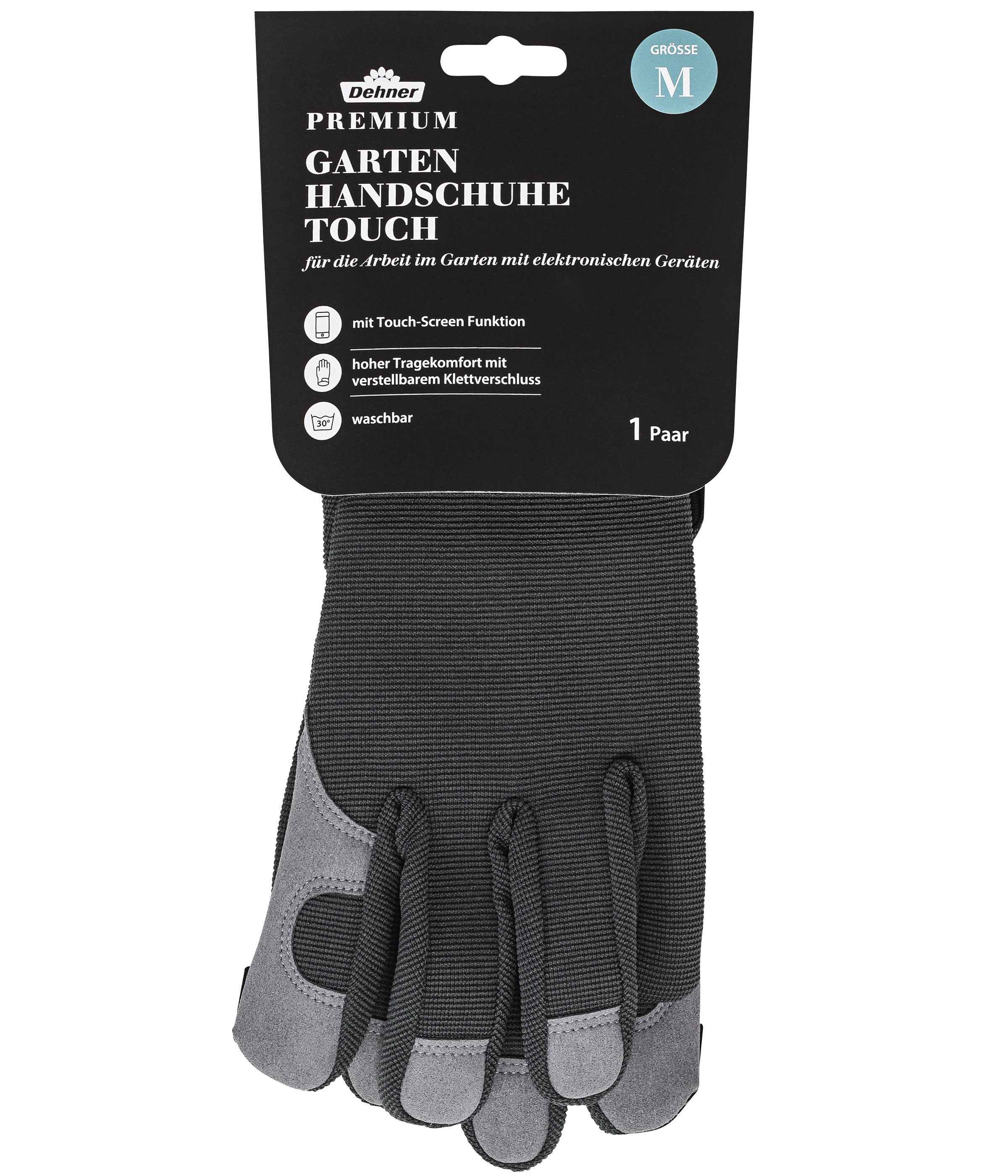 Dehner Gartenhandschuhe Premium Handschuh Touch, Leder, versch. Größen hochwertig, mit Klettverschluss