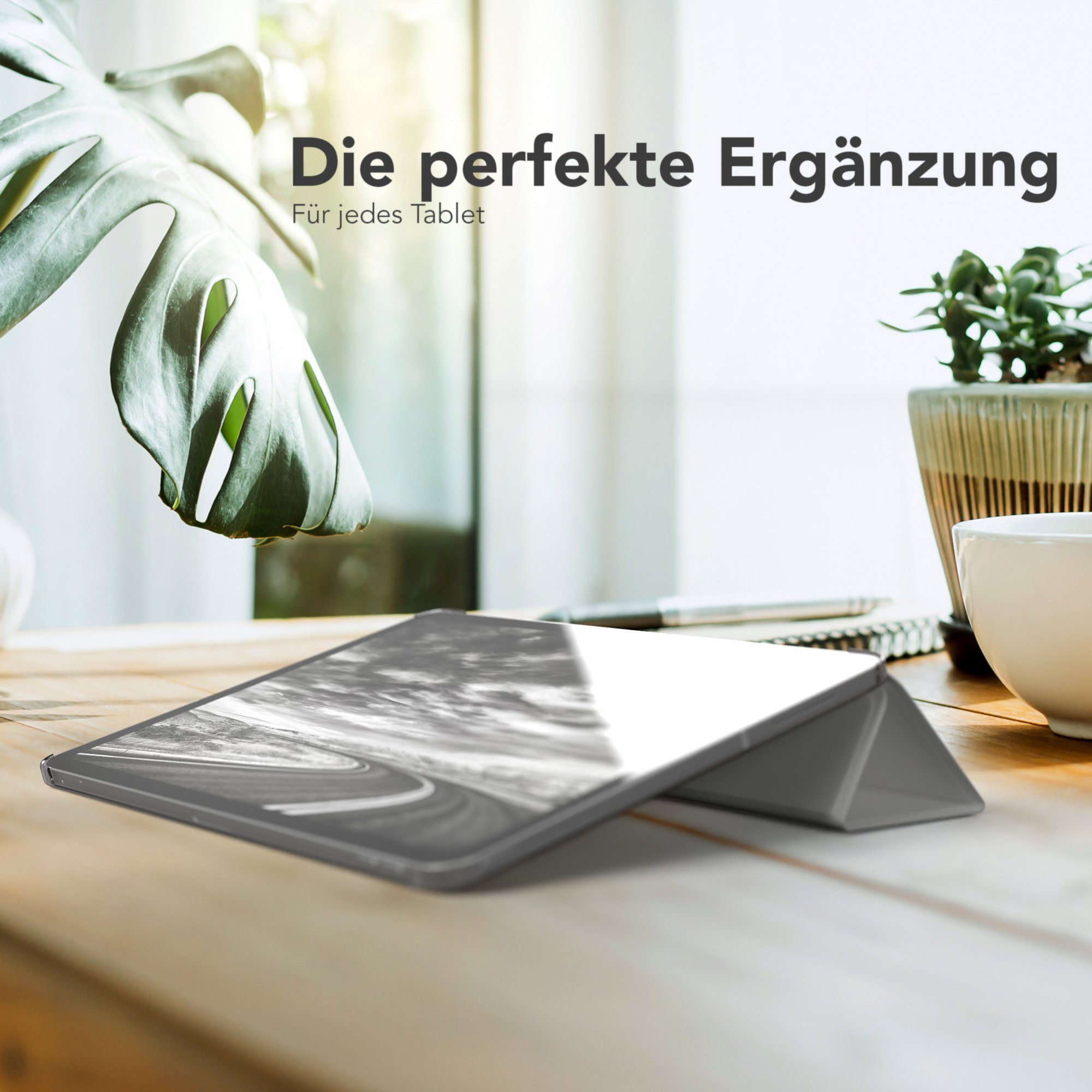 EAZY CASE Tablet-Hülle Smart Case für iPad Pro 11" 1. 2. 3. 4. Generation 11 Zoll, Tablet Case Bookcover Smart Flipcase Schutztasche magnetisch Hellgrau