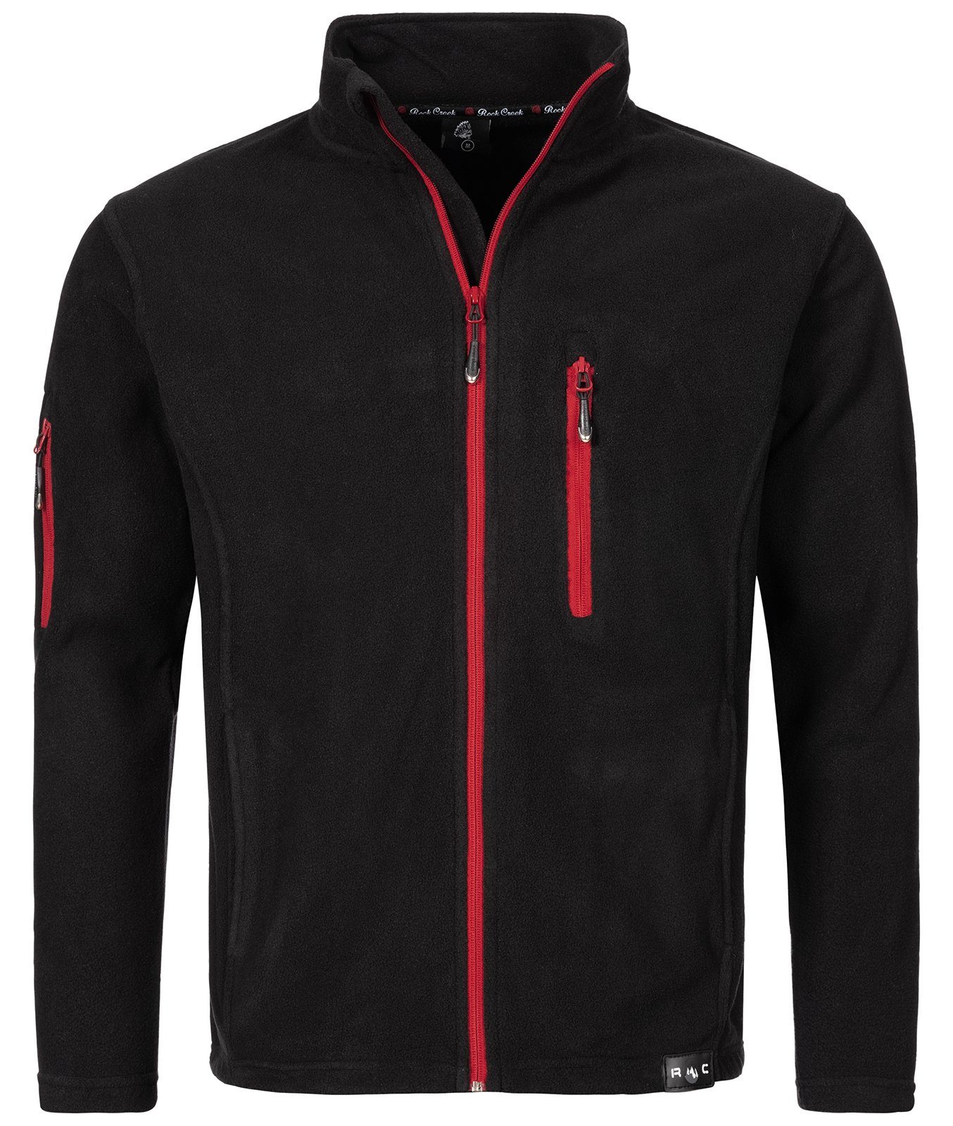 Fleecejacke Creek Herren Fleecejacke Rock Übergangsjacke Schwarz H-197