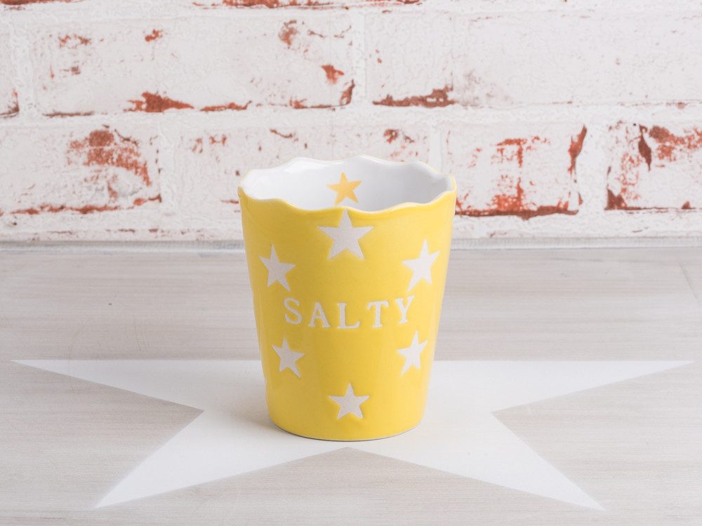 Krasilnikoff Schale Krasilnikoff Salzstangen Кружки SALTY Gelb mit Sternen
