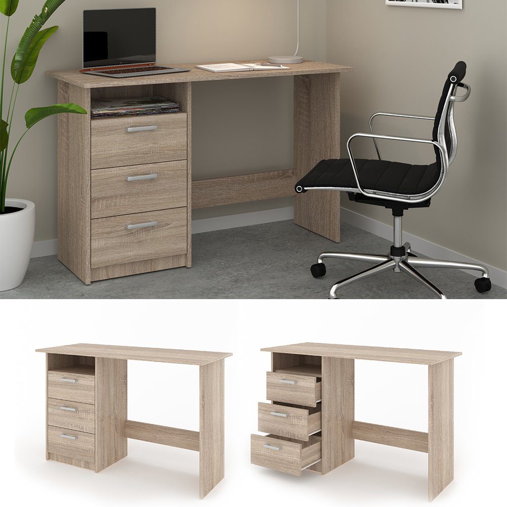 Vicco Schreibtisch Meiko, Sonoma, 120 x günstig online kaufen