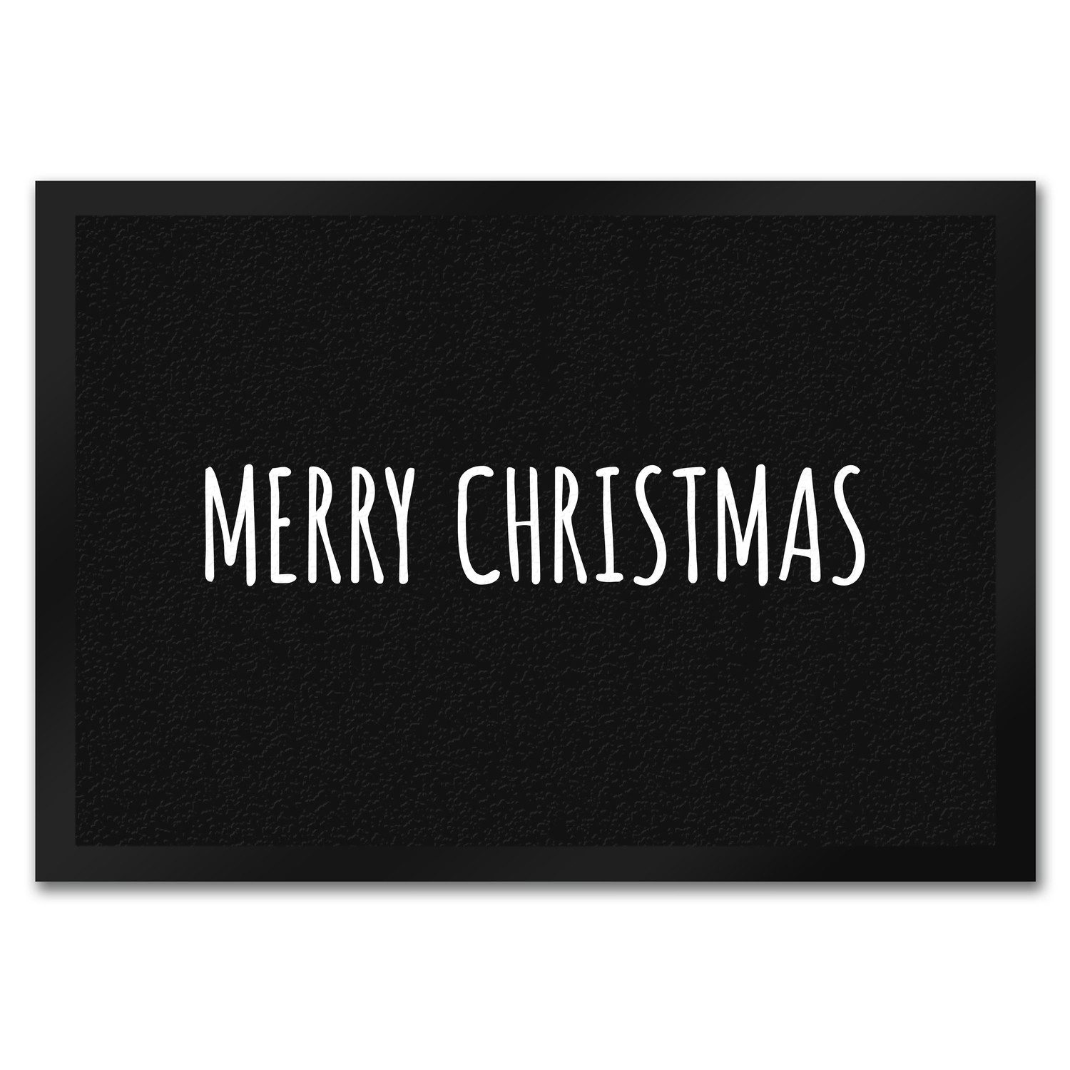 Fußmatte Merry Christmas Fußmatte in schwarz weiß Weihnachten Advent Familie, speecheese