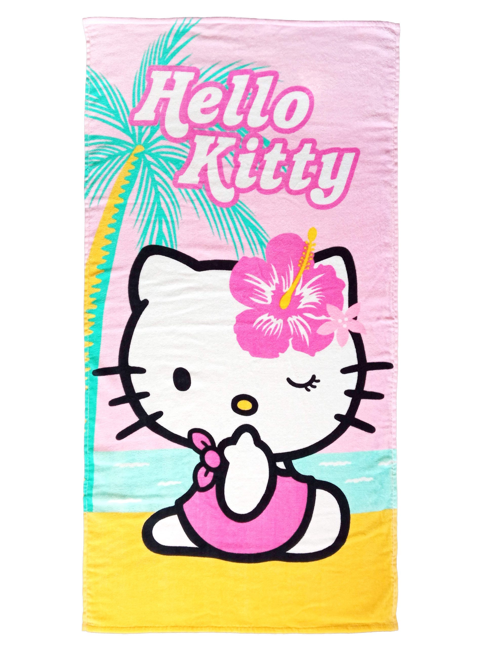 United Labels® Strandtücher Hello Kitty Strandtuch Badetuch Handtuch 120 x 60 cm