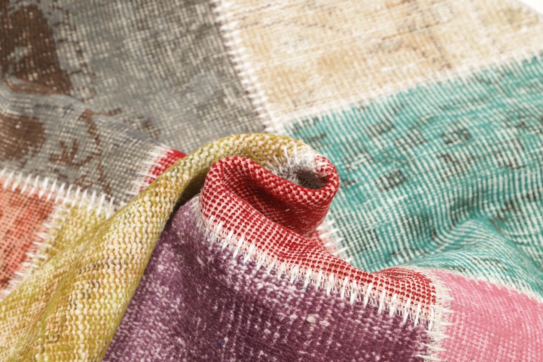 Carpet Avenue Teppich Patchwork 100x100, Rund, Höhe: 8 mm