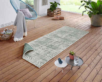 Läufer BIRI, NORTHRUGS, rechteckig, Höhe: 5 mm, In-& Outdoor, Wetterfest, Balkon, Garten, Wohnzimmer, Wasserfest, Boho