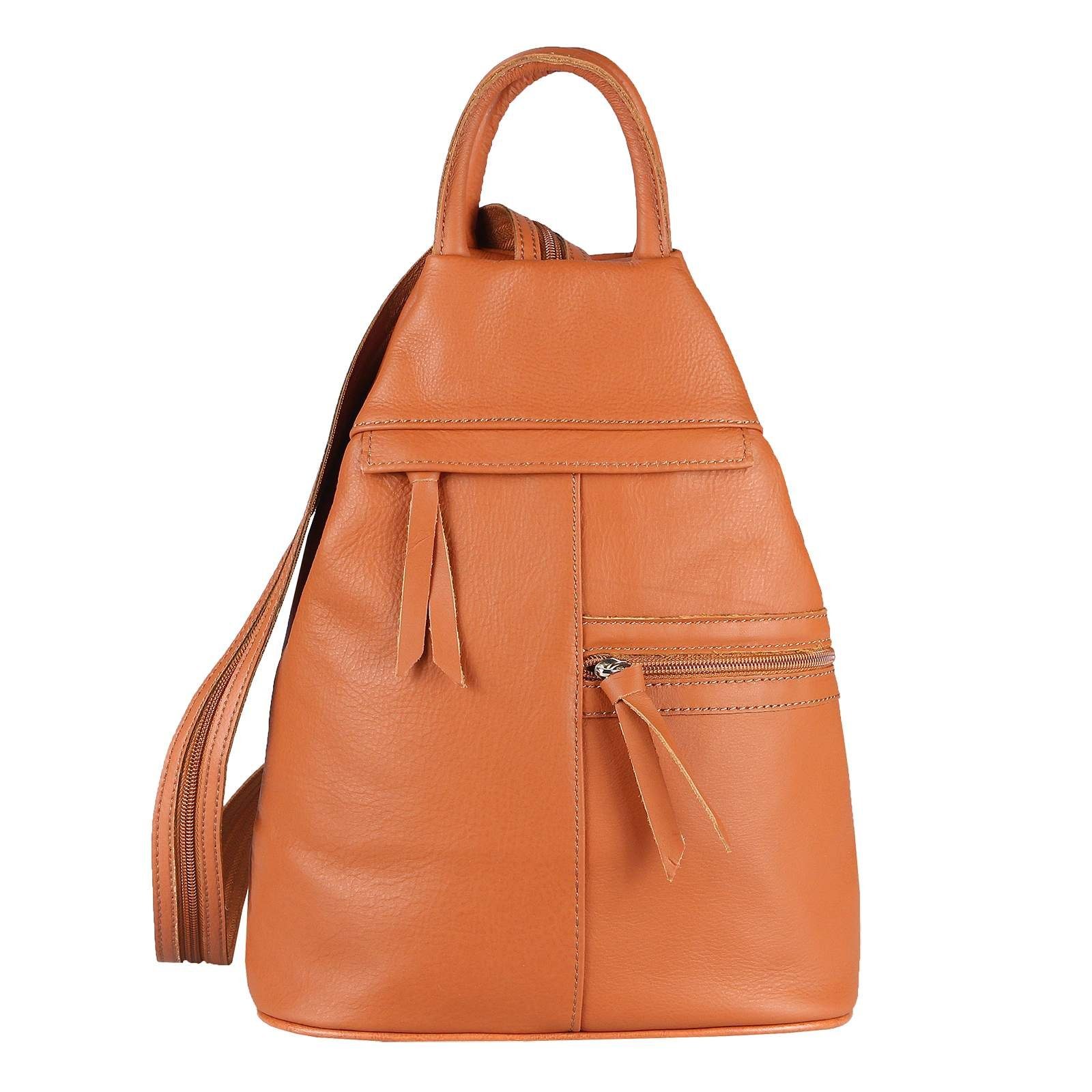 ITALYSHOP24 Rucksack »Made in Italy Damen Leder Rucksack Schultertasche«,  als Umhängetasche & Handtasche tragbar, Shopper online kaufen | OTTO