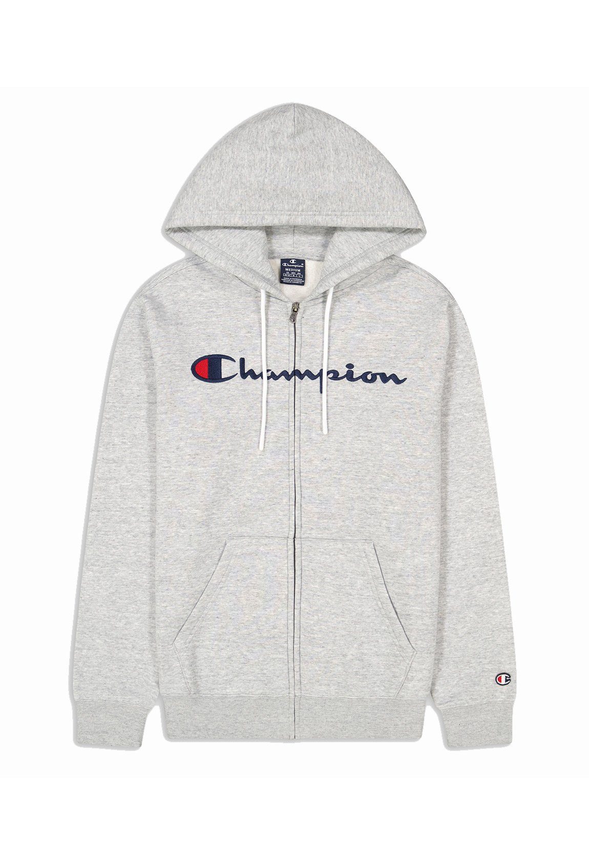 Champion Kapuzensweatshirt Champion Herren Zipper 219205 EM021 NOXM Hellgrau | Sweatshirts