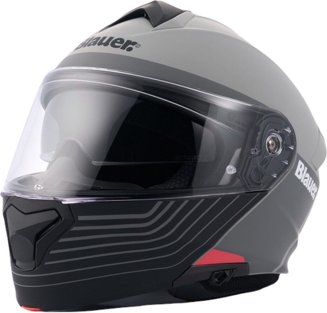 Blauer Motorradhelm Noah Klapphelm, integriertes Sonnenvisier,vorbereitet für Kommunikationssystem