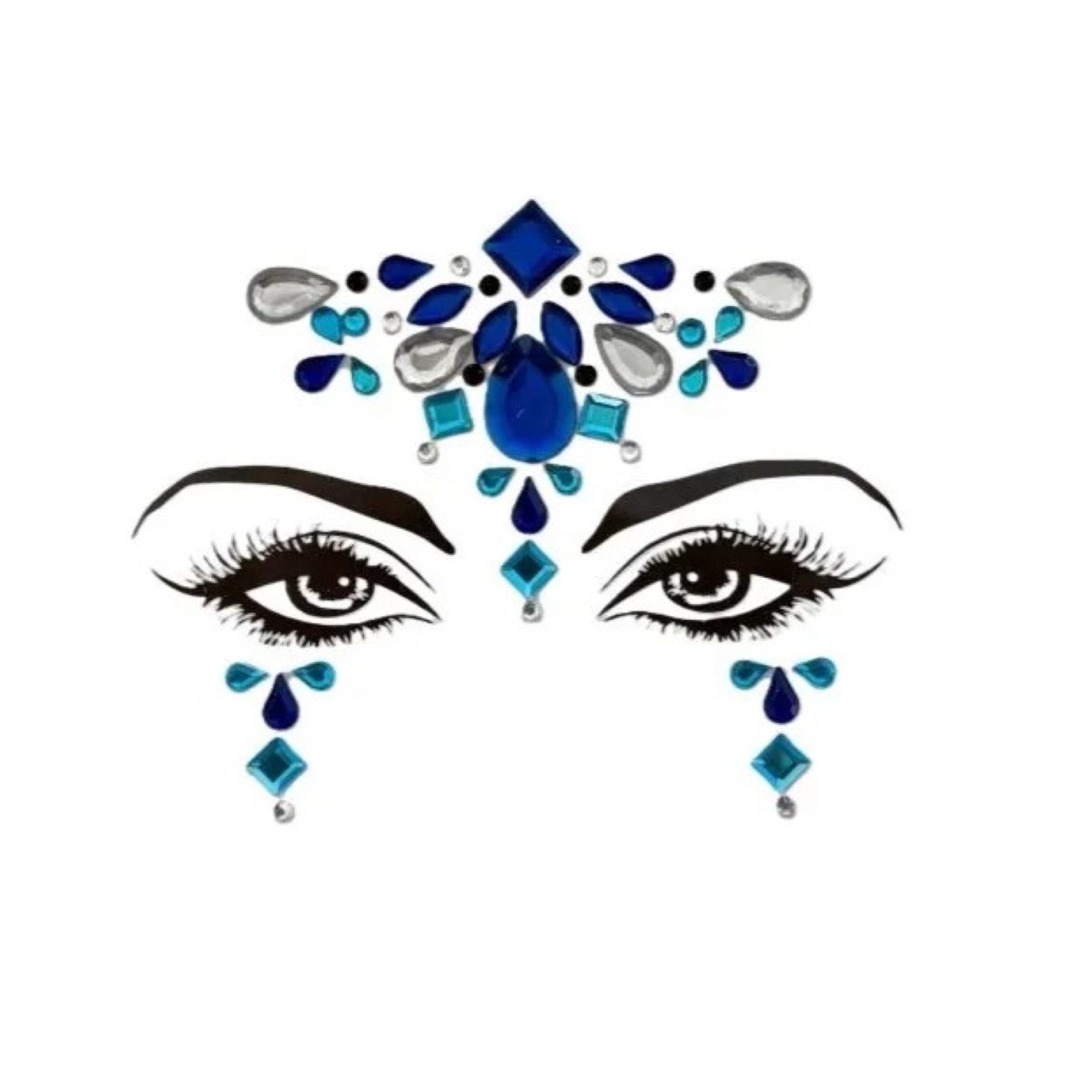 Zoelibat Strass-Tattoo Gesichtssticker Glow Steine 1