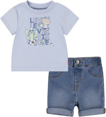 Levi's® Kids T-Shirt & Shorts CRITTER STACKED LOGO TEE (Set, 2-tlg) for Baby BOYS