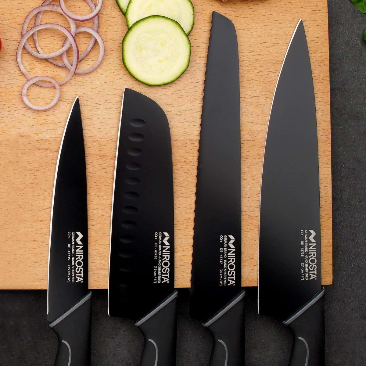 Nirosta Messer-Set AMAZON-Set Nirosta Wave groß