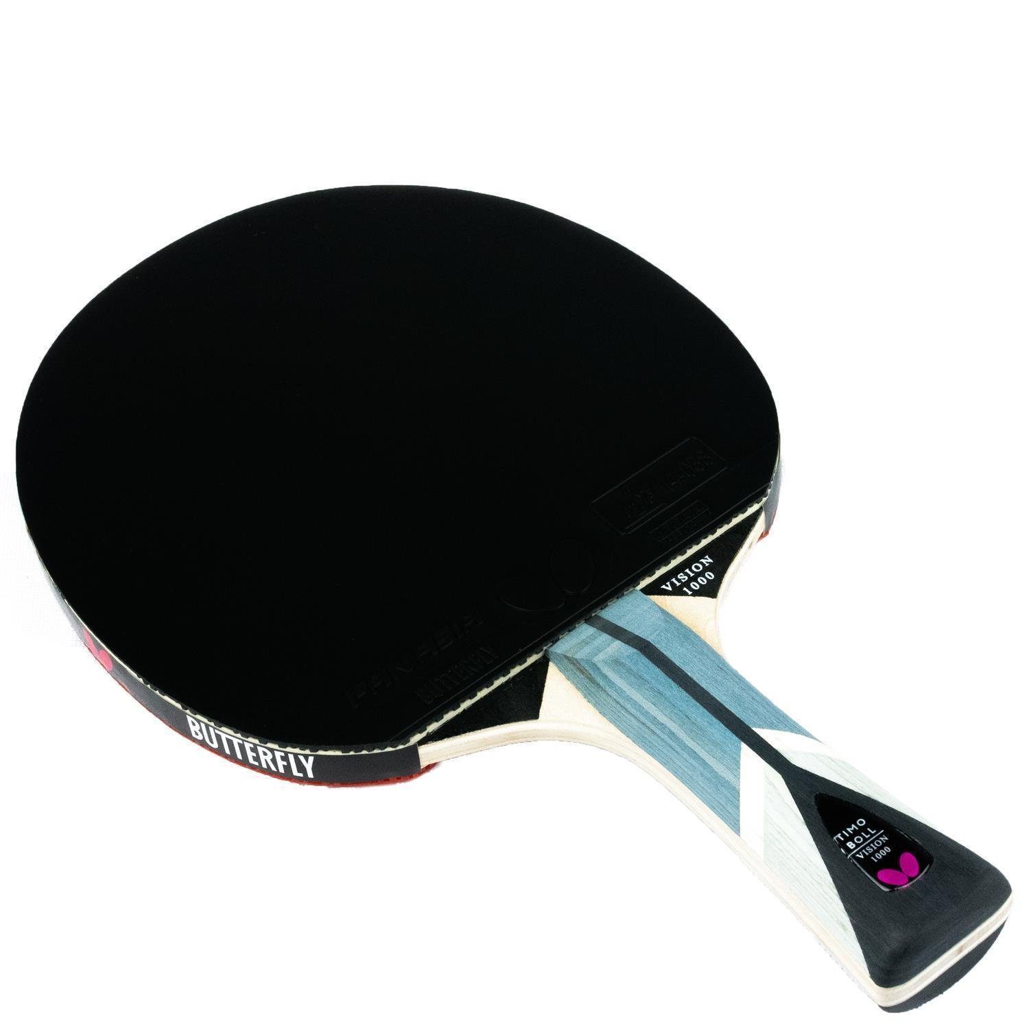 Racket Timo Bat Tischtennis Boll 1, Tischtennisschläger Schläger 1x Tennis Tischtennisset + 1000 Drive Set Case Table Vision Butterfly