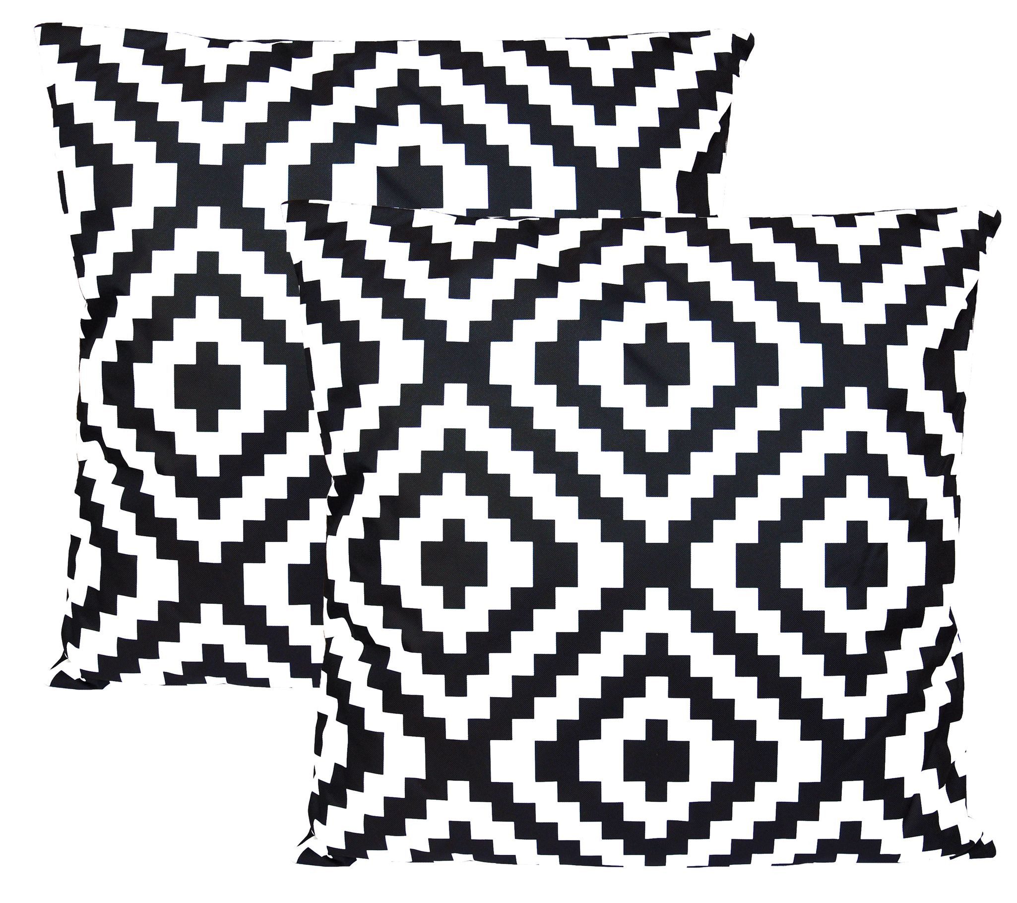 JACK Kissenbezüge JACK 2er Set Motiv Outdoor Kissenhülle 45x45cm Wasserfest, (2 Stück), robust und strapazierfähig, Wasserabweisend, für Innen & Außen
