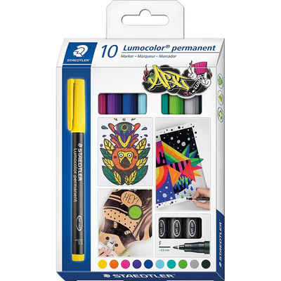 STAEDTLER Fineliner »Lumocolor® Universalstifte permanent F, 10 Farben«