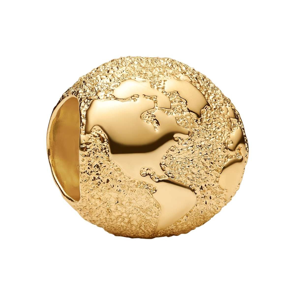 Pandora Bead 764529C00, Strukturierter Globus Mini Goldfarben