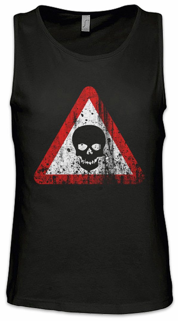 Tanktop Skull Sign Ärmelloses T-Shirt Gothic Horror Schädel Medieval LARP