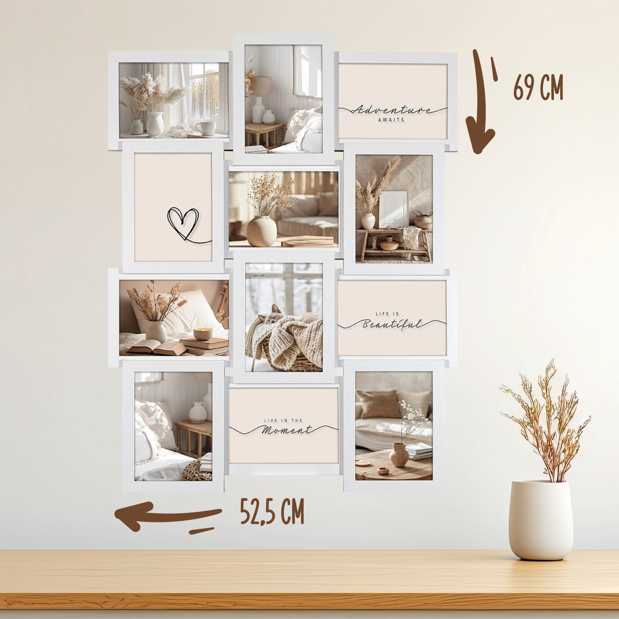 Wackadoo Living Bilderrahmen Collage Holzbilderrahmen Galerie mit Glas und günstig online kaufen