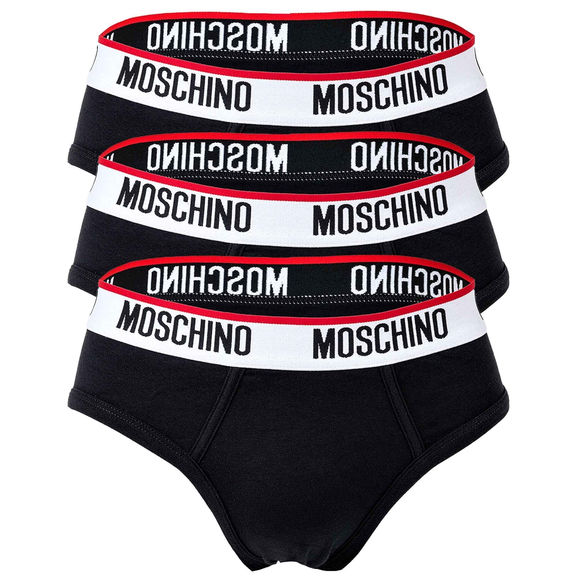 - Schwarz Slip Moschino Slips 3er Unterhose Herren Pack