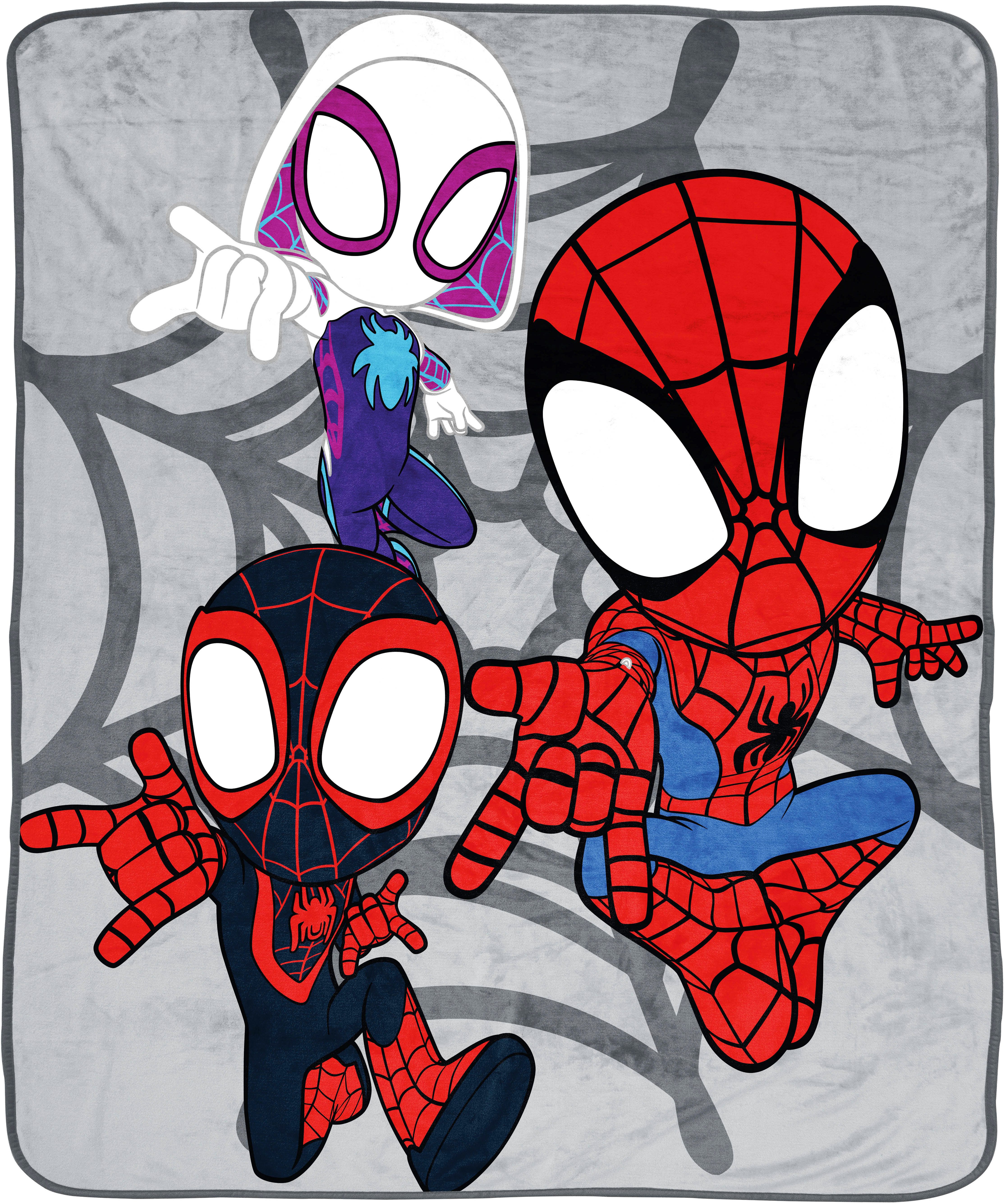Kinderdecke Marvel Spidey 130 x 150 cm, MARVEL, mit Miles Morales & Ghost ESider Gwen