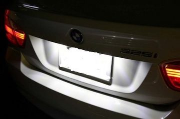 LLCTOOLS KFZ-Ersatzleuchte LED Kennzeichenbeleuchtung Auto, E-geprüft mit geringem Verbrauch, Plug and Play, 2 St., kaltweiß, 6000K, für BMW E46 COMPACT, TOURING, LIMOUSINE - CAN-Bus