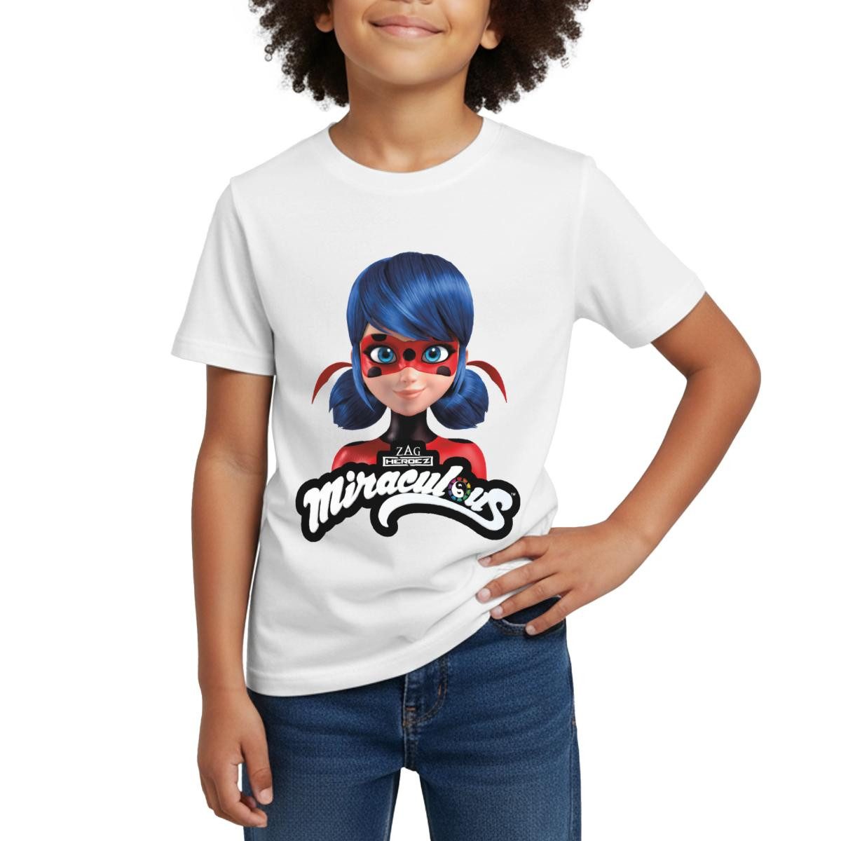 T-Shirt Miraculous Ladybug Mit Logo Kinder T-Shirt