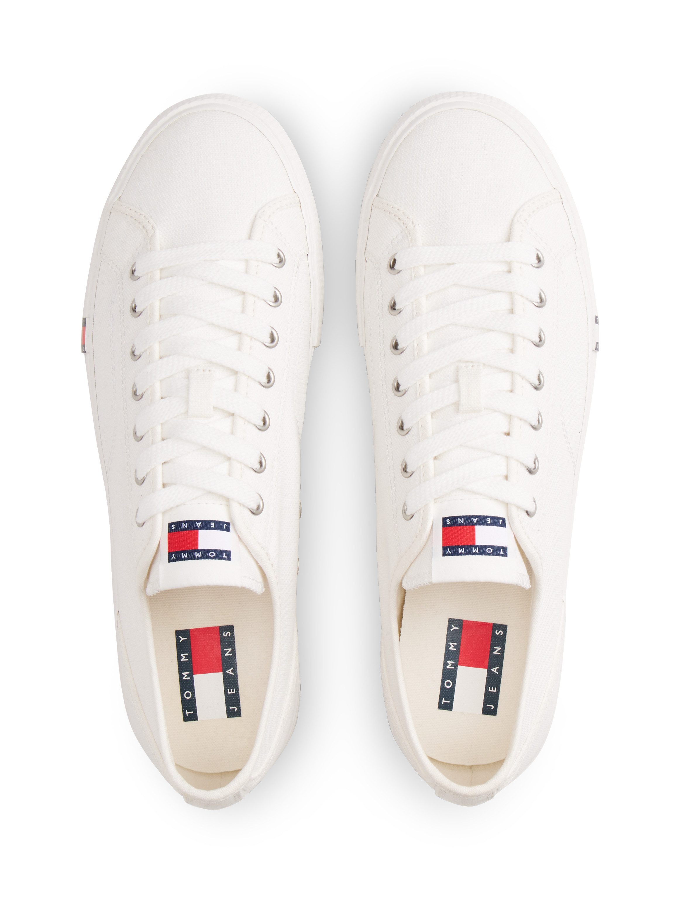 Tommy Jeans ARCHIVE VULC Y2K Sneaker Freizeitschuh, Halbschuh, Schnürschuh mit Logoflagge im Plateau – Bild 5 von 5