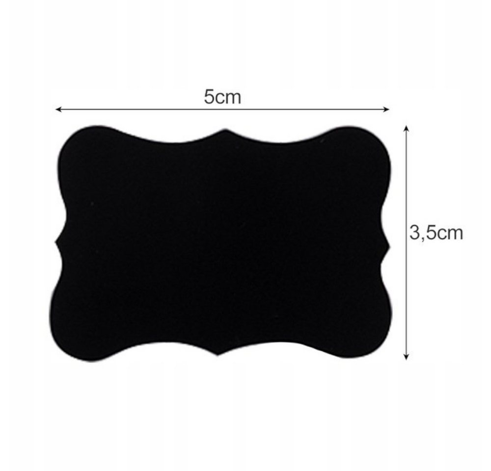 Thumbnail - MT MALATEC Etiketten 24 Selbstklebende schwarze PVC Etiketten 5x3,5cm abwaschbar