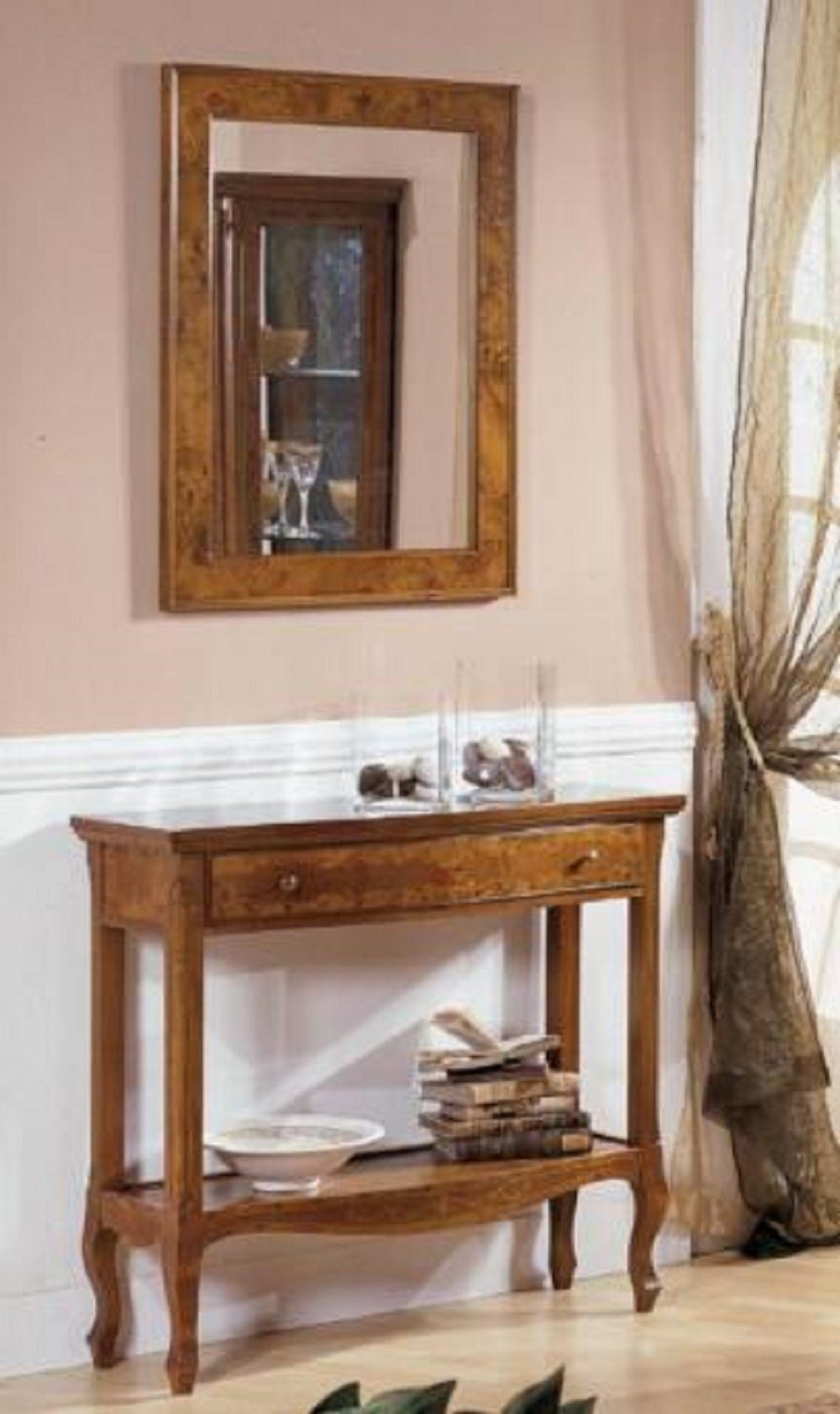 Möbel JVmoebel Set Stil 2tlg Sideboard Spiegel Konsolentisch Konsole Italienische Holz Möbel