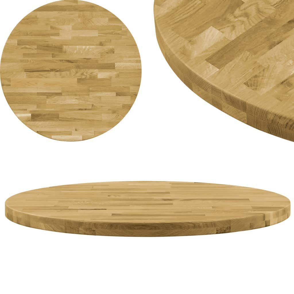 furnicato Tischplatte Eichenholz Massiv Rund 44 mm 700 mm (1 St)