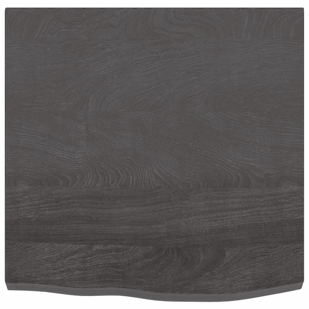 Massivholz furnicato Behandelt Tischplatte 60x60x(2-4)cm Eiche Dunkelgrau