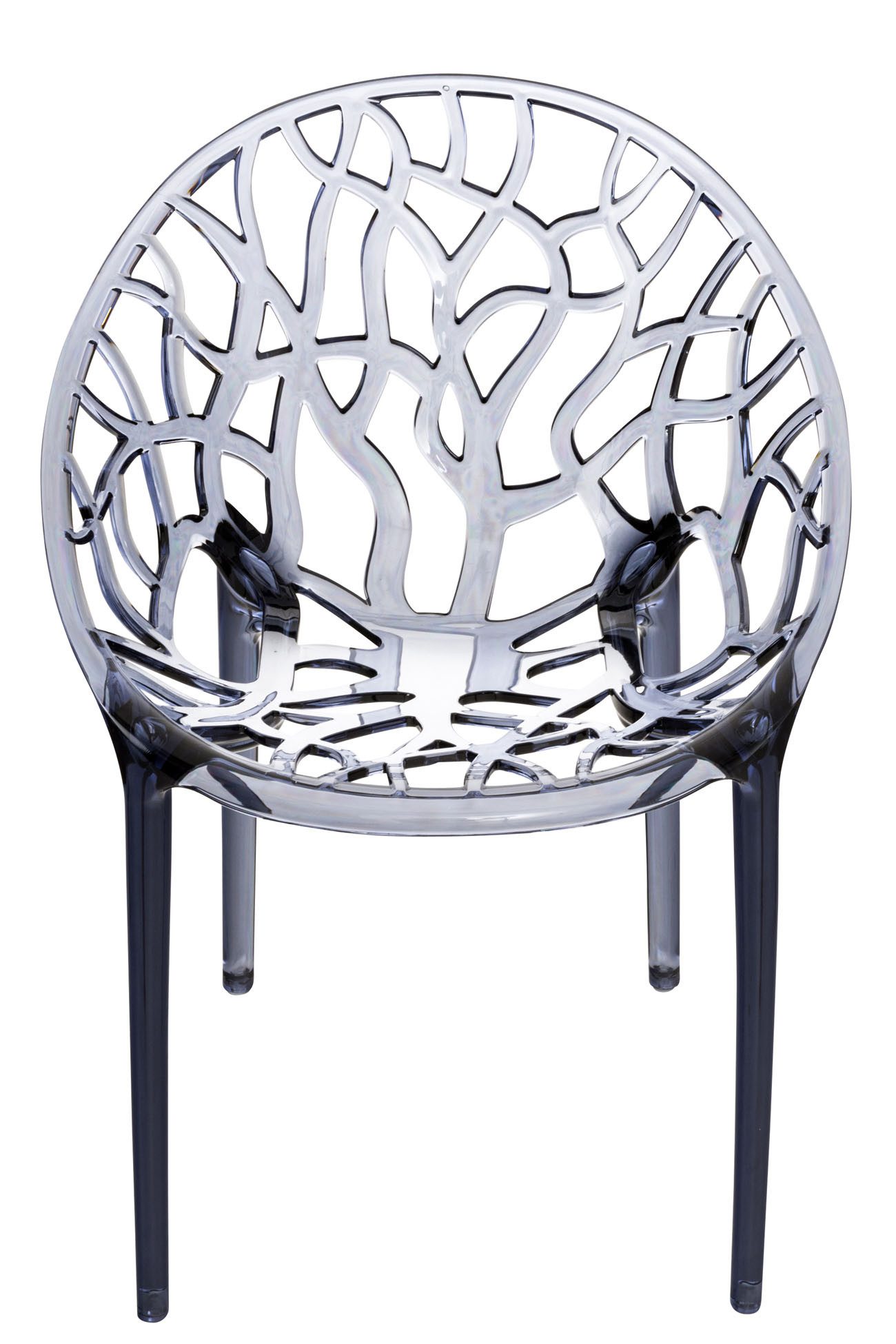furnicato Stapelstuhl Crystal 80x59x60 cm grau (1 St)