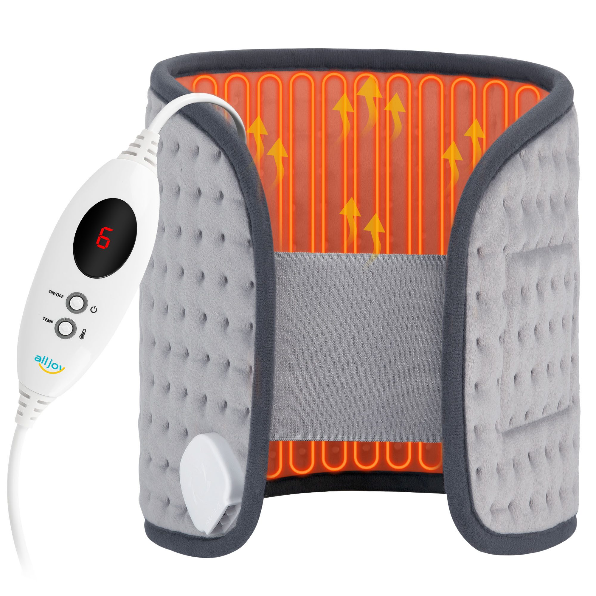 ALLJOY Heizkissen Rückenbandage Orthopädischer,Rücken Stützgürtel,Heizgürtel, Set, Heiz‑Taillengürtel, Überhitzungsschutz,maschinenwaschbar,hautfreundliches Gewebe