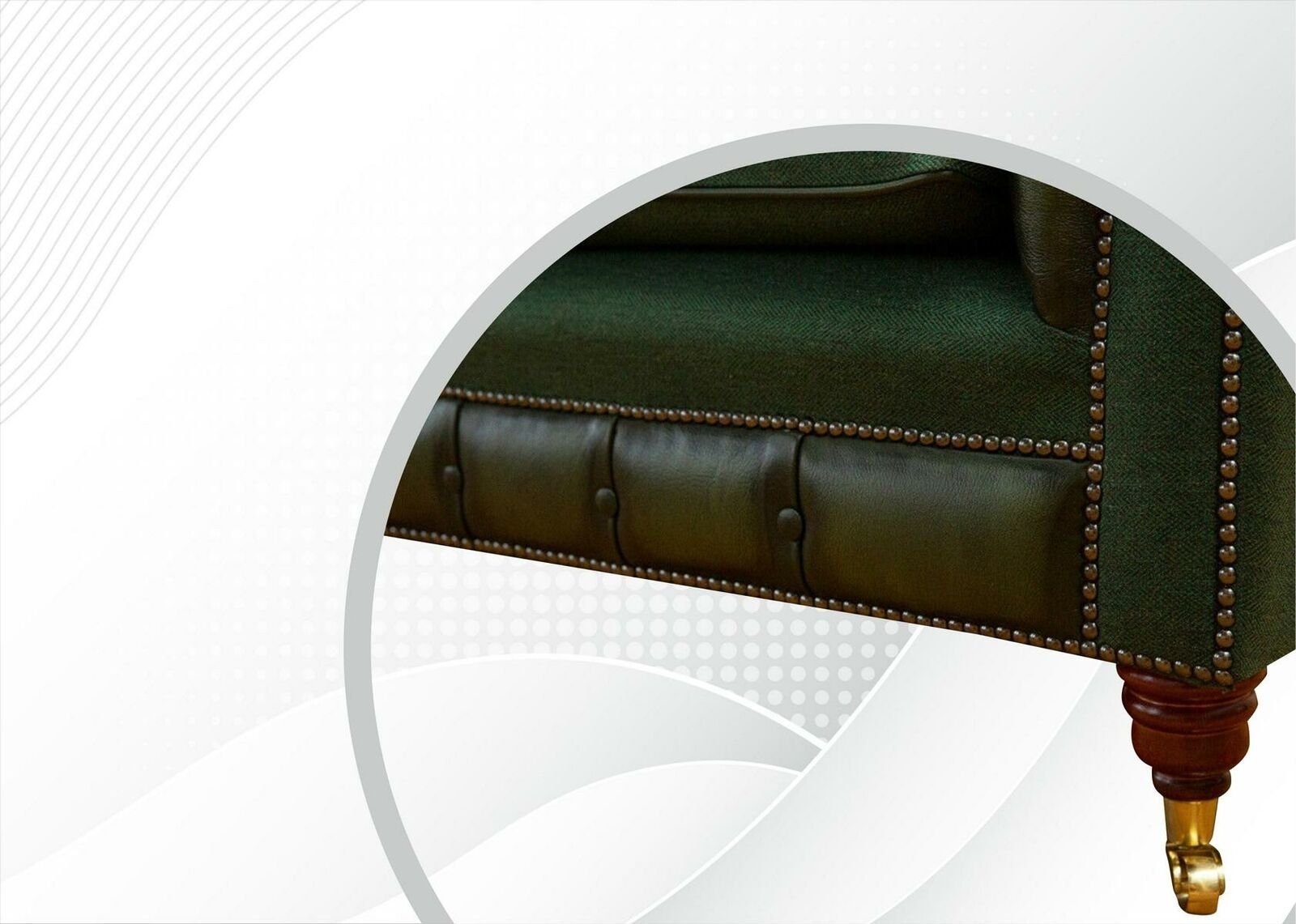 Europe 3-er Sofa Chesterfield-Sofa Modernes Neu, Couch Grüne in Chesterfield Made Luxus Design JVmoebel