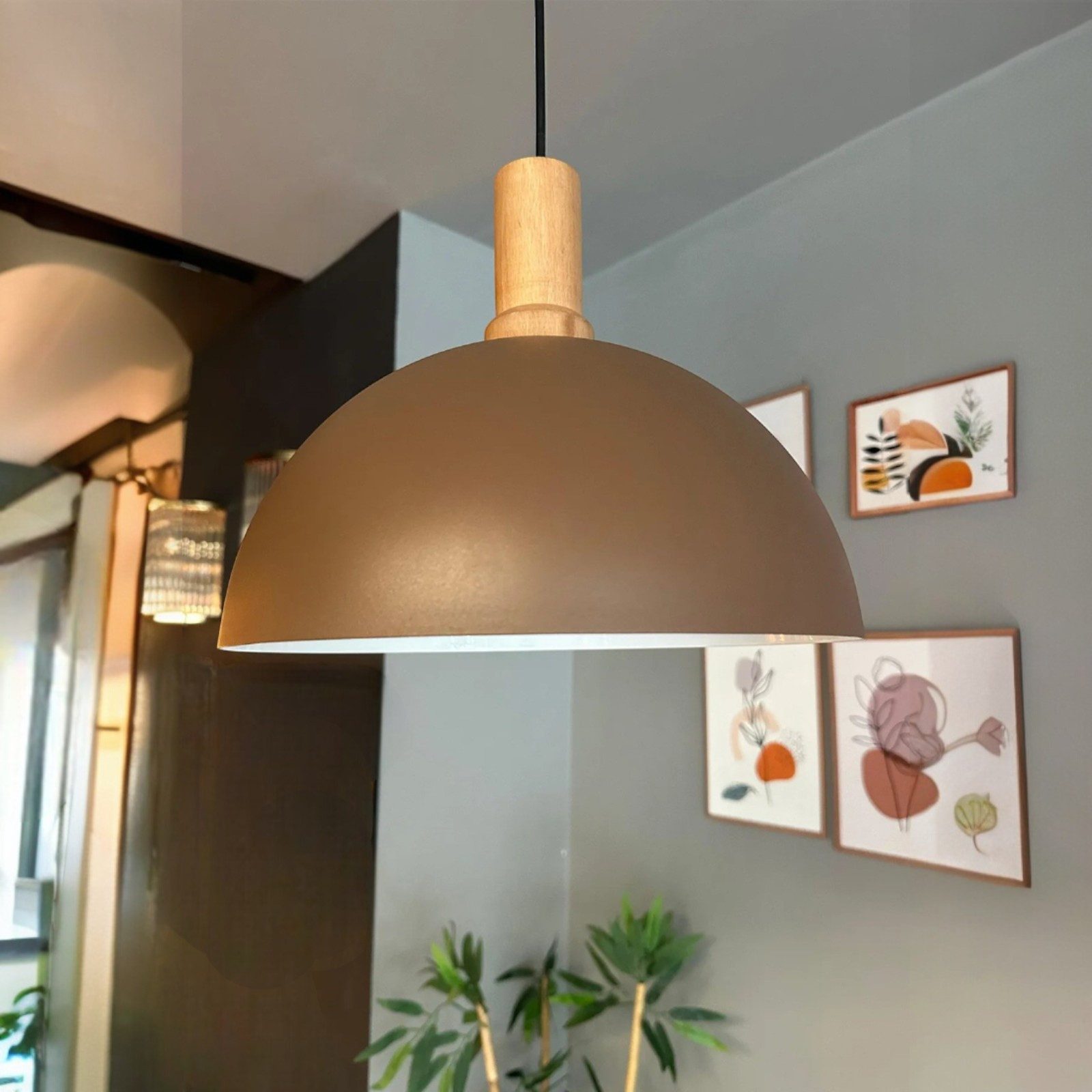 Bamyum Pendelleuchte Pendelleuchte Yimpi Metall Ø30cm, Modern Hängelampe, ohne Leuchtmittel