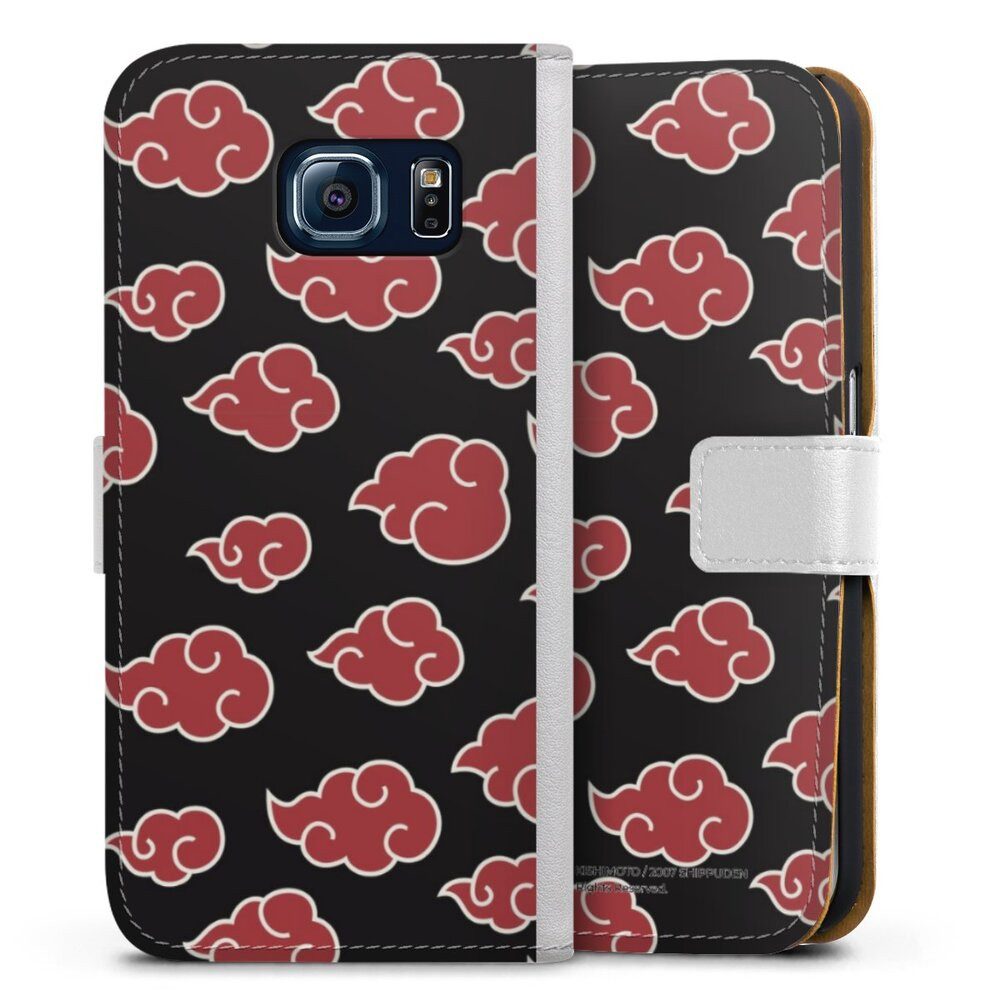 DeinDesign Handyhülle Offizielles Lizenzprodukt Naruto Shippuden Akatsuki Akatsuki Pattern, Samsung Galaxy S6 Hülle Handy Flip Case Wallet Cover Handytasche Leder
