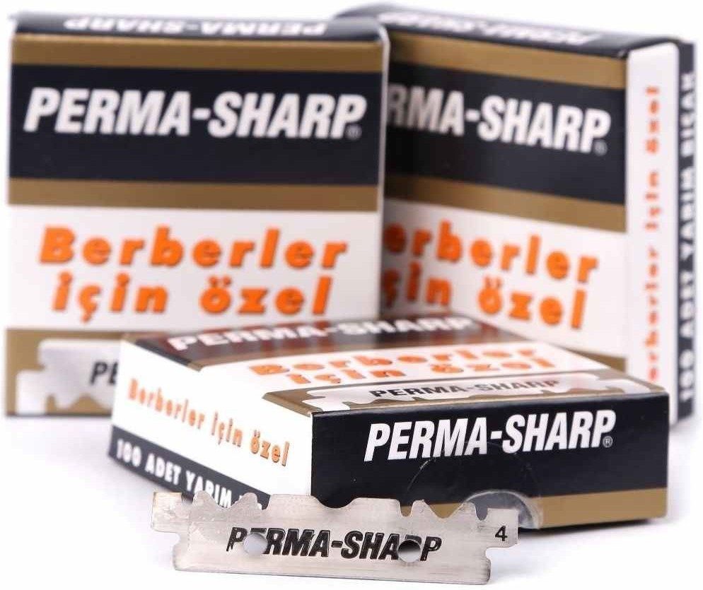 Gillette Rasierklingen Perma Sharp Rasierklingen 100er Pack (Stückzahl Auswählbar), 1-tlg.