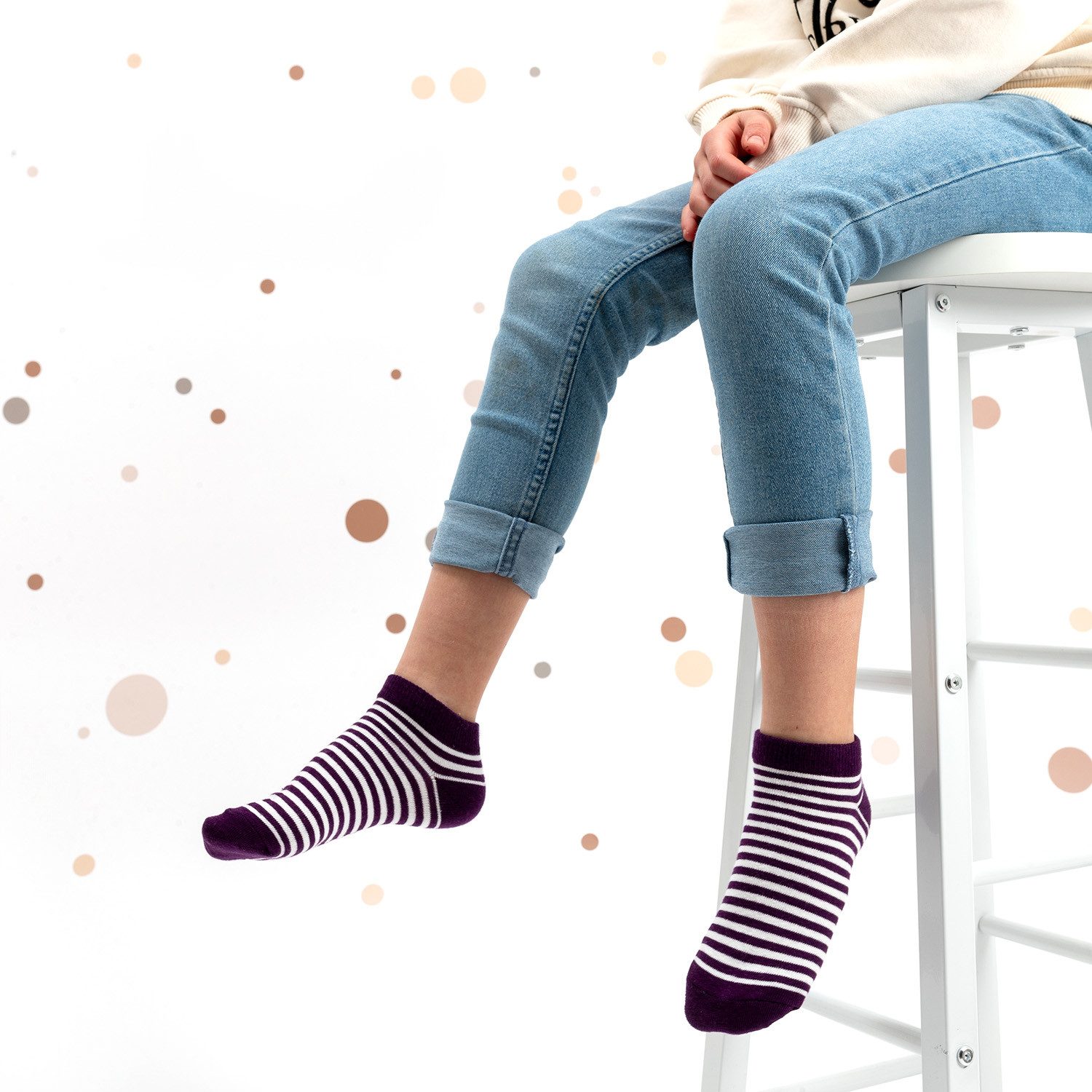 OCCULTO Sneakersocken Kinder Sneaker Socken Motive 10er Pack (Modell: Motivo) (10-Paar)
