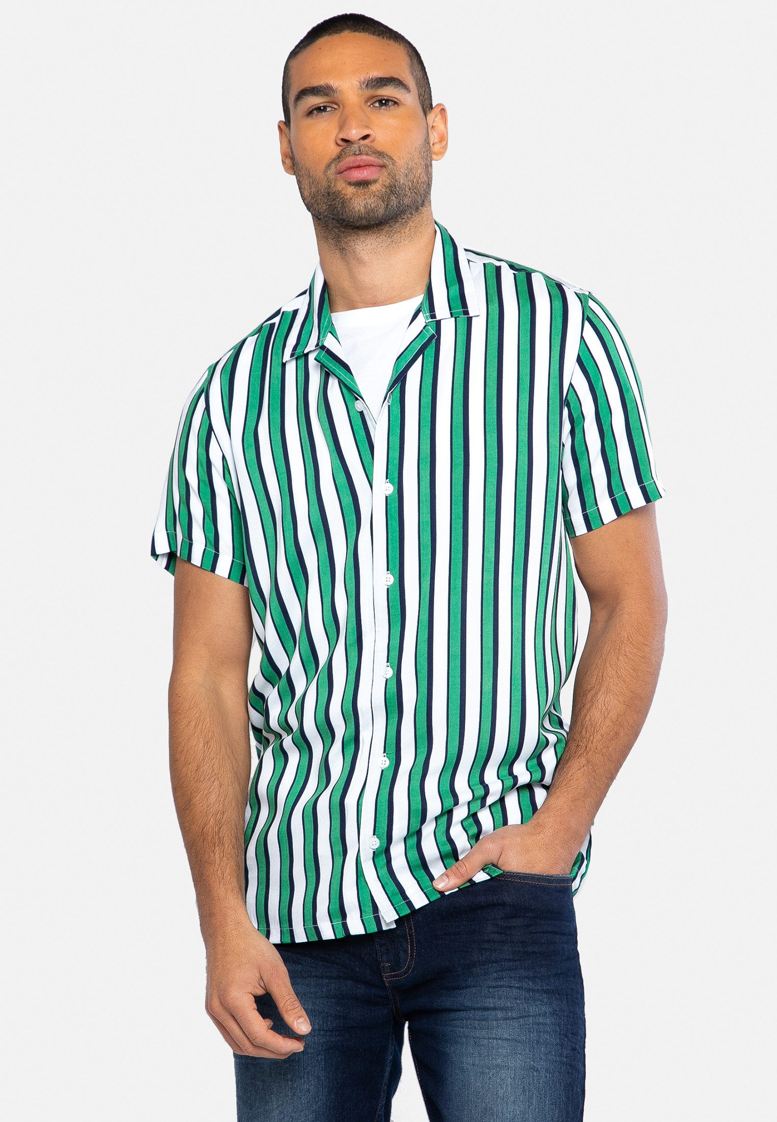 Threadbare Kurzarmhemd Plana (1-tlg) im tollen Streifen-Design