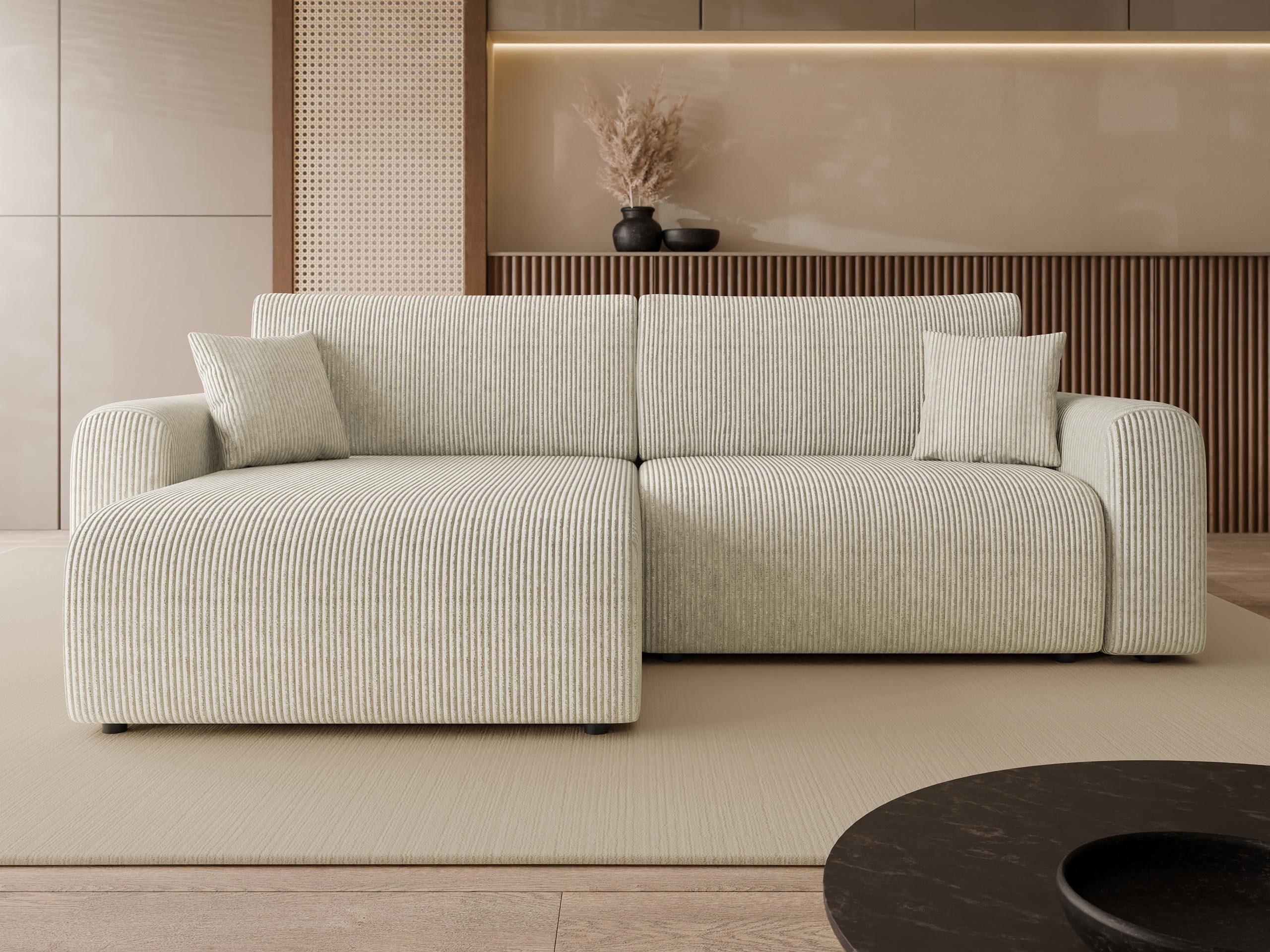 MIRJAN24 Ecksofa Floryn L Cord, mit Schlaffunktion und Bettkasten, mit zwei günstig online kaufen