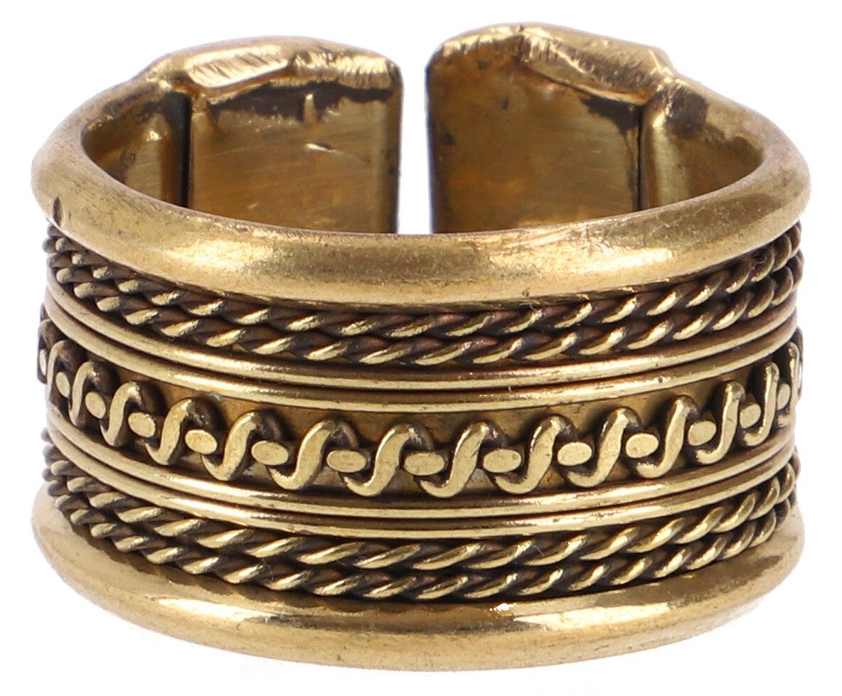 Guru-Shop Fingerring Breiter Ring aus Indien, Boho Meander Schmuck,.. günstig online kaufen