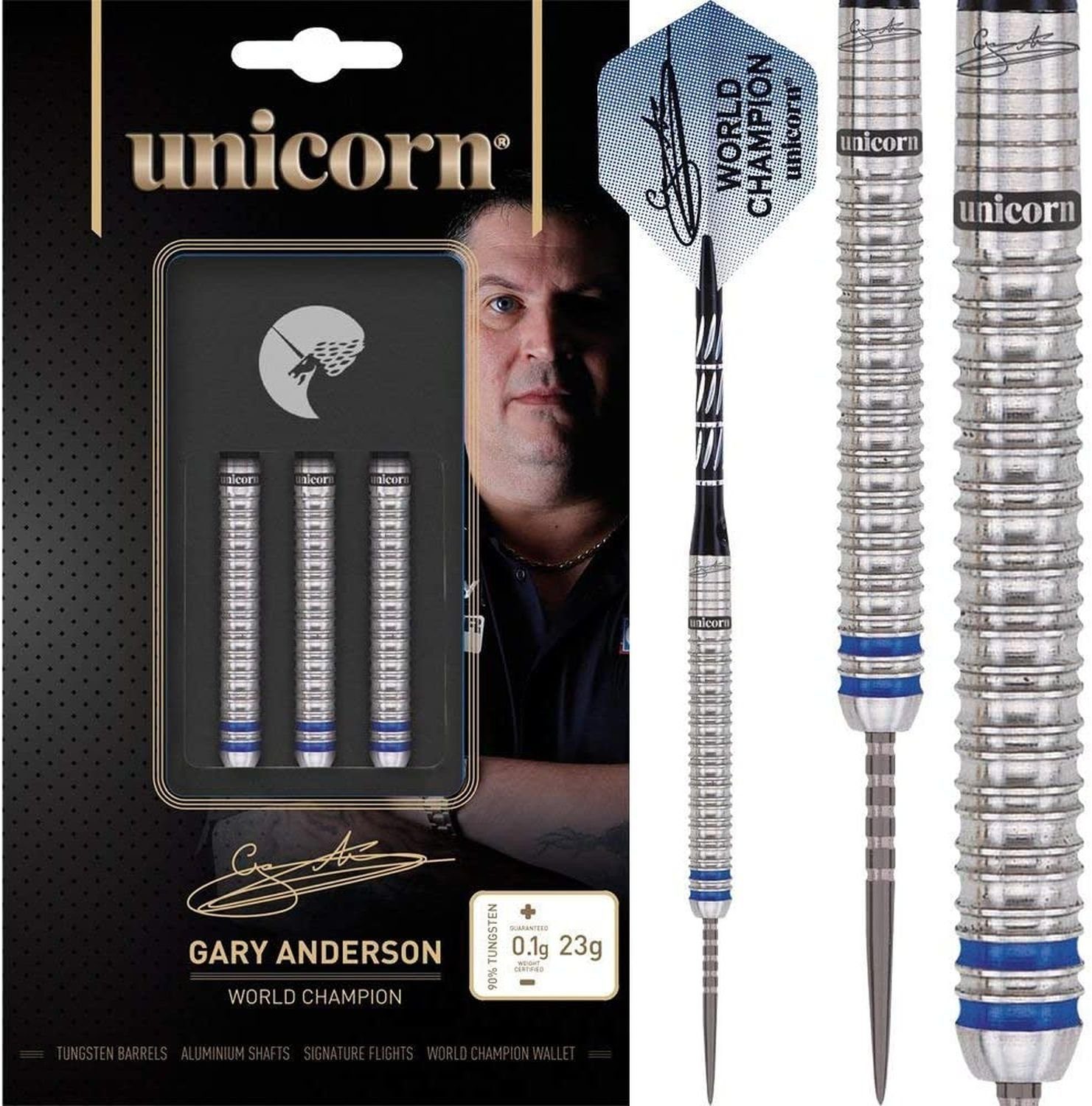 Steel unicorn Gary Phase Anderson 3 Dartpfeil 25g Champion Dart World