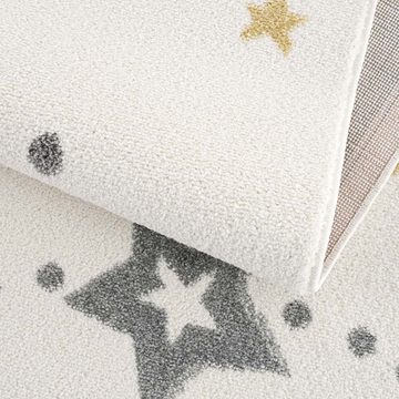 Kinderteppich Anime9385, Carpet City, rund, Höhe: 11 mm, Babyteppich, Sterne, Mond, Nachthimmel, Weicher Flor, Pflegeleicht