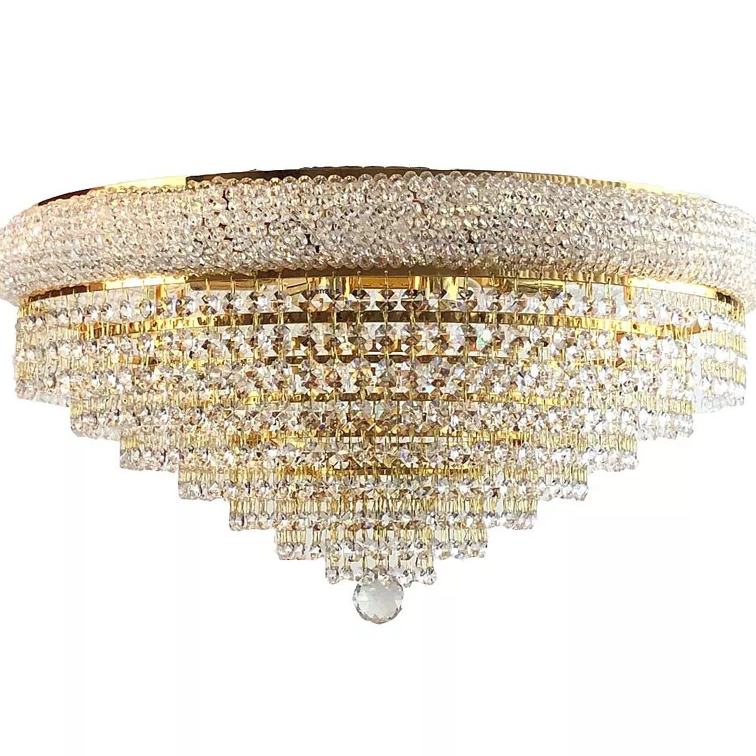 PGA-Lights Deckenleuchte Kristall Deckenleuchte Granada Gold gefertigt aus Kristallen