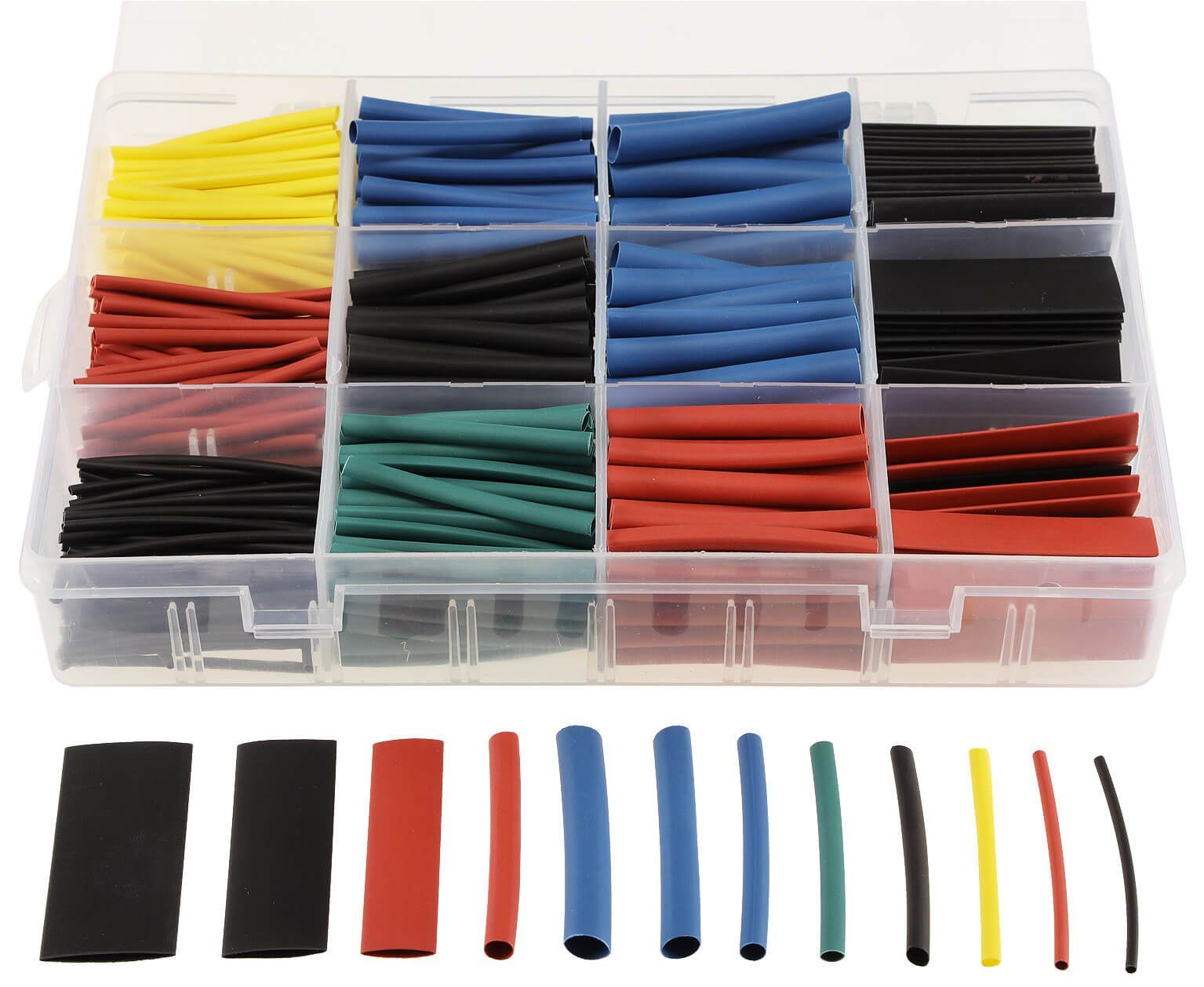 ChiliTec Wärmeschrumpfschlauch Schrumpfschlauch Sortiment bunt 560 teilig 600V Wärmeschrumpfschlauch