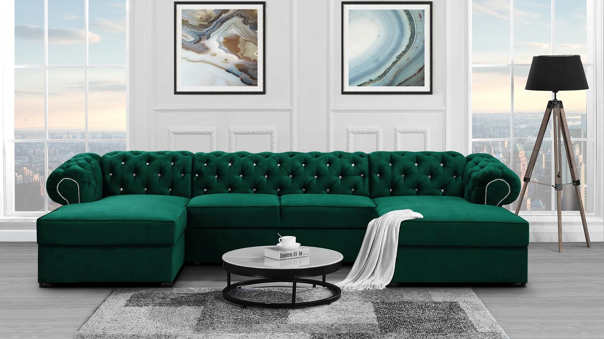 Beautysofa Ecksofa mit Schlaffunktion und zwei günstig online kaufen